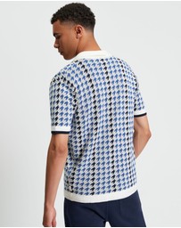Ben Sherman - Houndstooth Button Through Polo