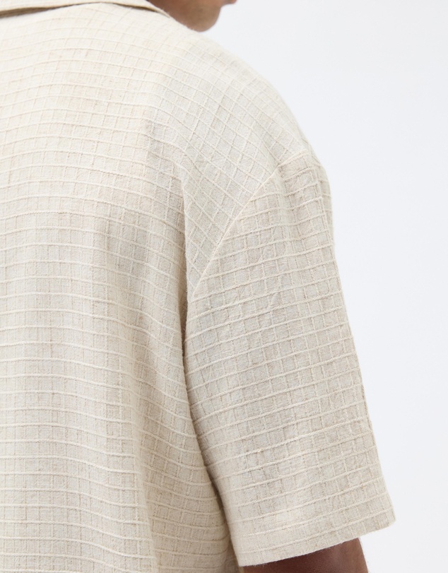 AERE - Linen Check Camp Collar Shirt