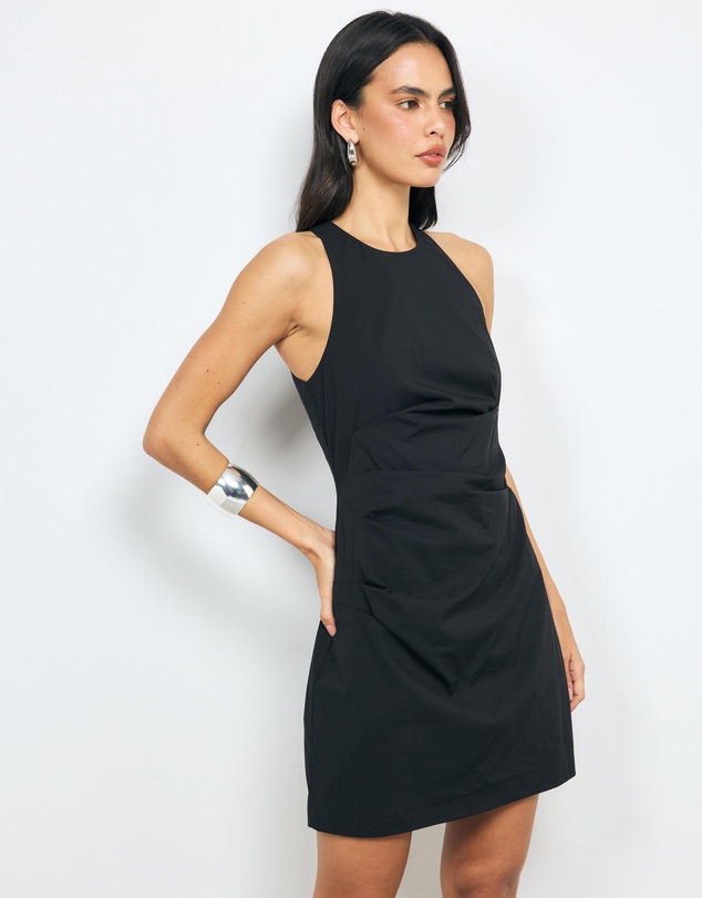 AERE - Ella Ruched Cotton Mini Dress