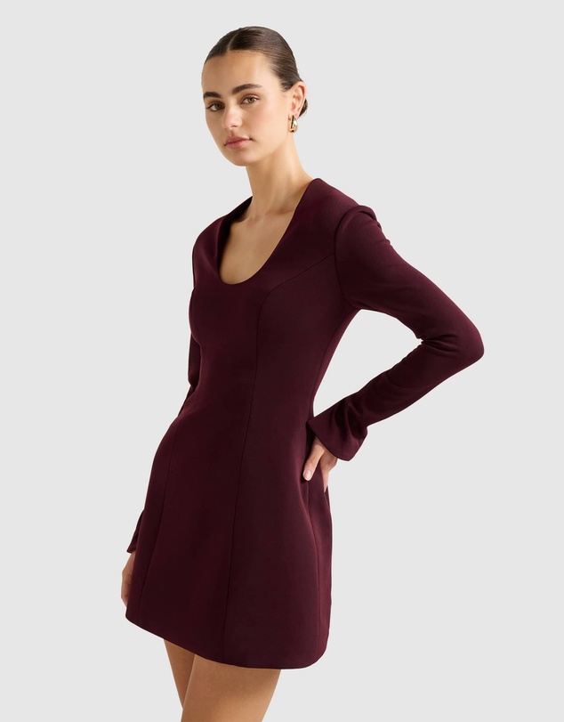Forever New - Ruby Long Sleeves Structured Mini Dress