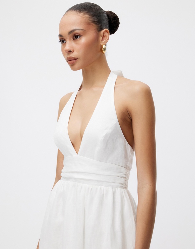 Minima Esenciales - Thalia Halter Midi Dress