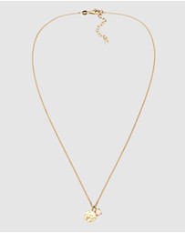 Elli Jewelry - Necklace Opal Circle 925 Sterling Silver Gold-Plated