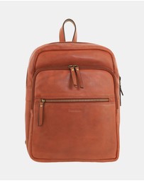 Pierre Cardin - Pierre Cardin Vintage Leather Laptop Backpack