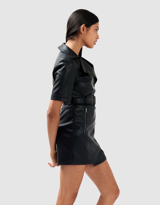 Belle & Bloom - Wild Nights Vegan Leather Mini Dress
