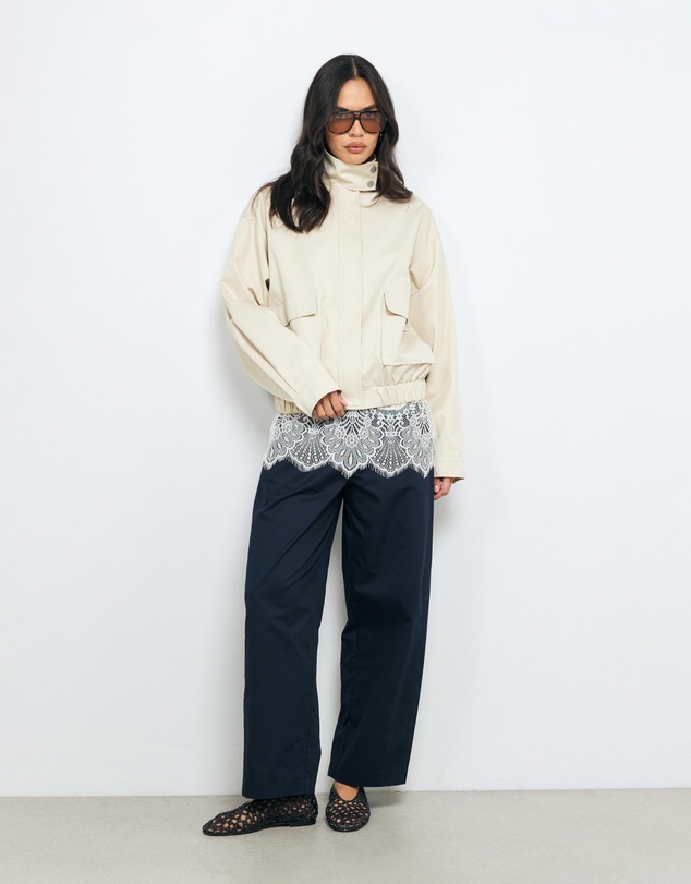 AERE - Organic Cotton Barrel Leg Trousers