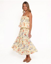 Petal & Pup - Saskia Maxi Skirt - Lemon Floral