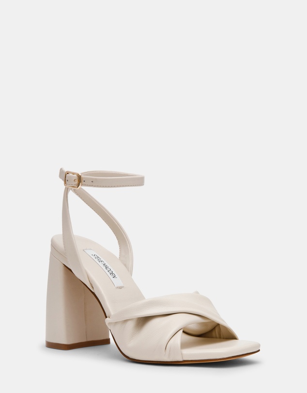 Steve Madden - Mandy White Leather Heels