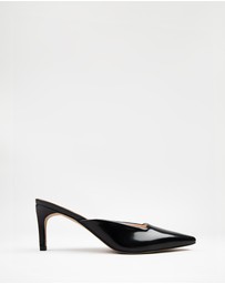 RAID - Miko kitten heeled mules in Black
