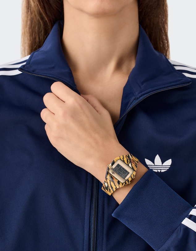 adidas Originals - Digital Two Gold-Tone Animal Print Bracelet Watch