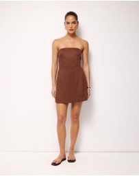 AERE - Fia Linen Strapless Mini Dress