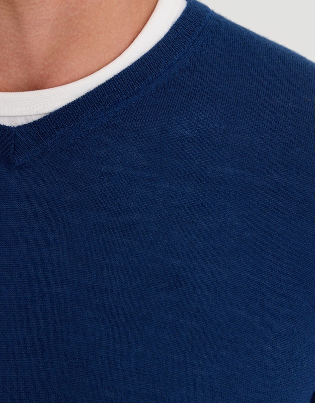 Oxford - Basic V-Neck Pure Wool Pullover