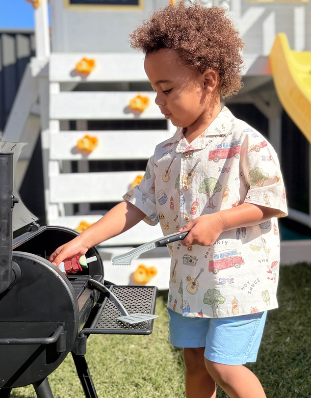Purebaby - Linen Blend Pull on Shorts-Kids-Babies