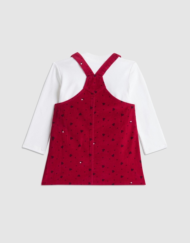 Tommy Hilfiger - Relaxed Heart Dungaree Dress Set - Babies