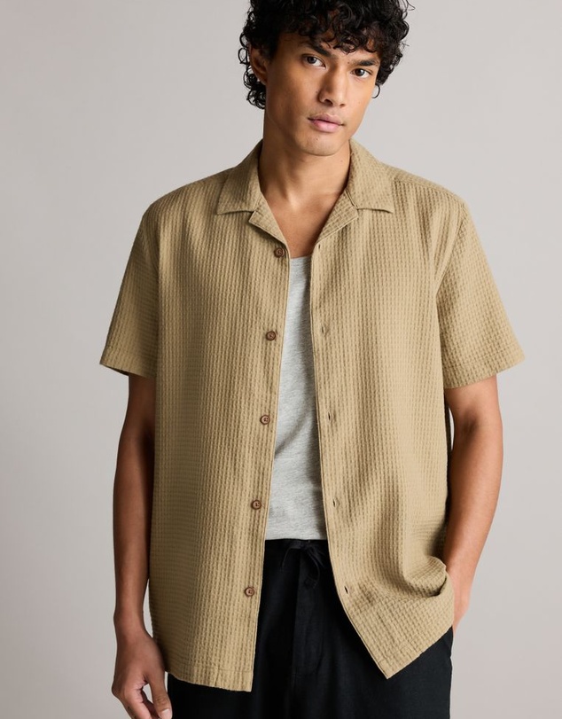 NEXT - Textured Waffle Short Sleeve Shirt