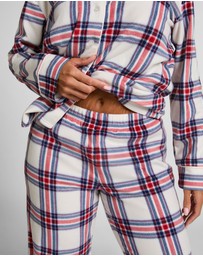 Hunkemoller - Long Sleeve Polar Fleece Check PJ Set