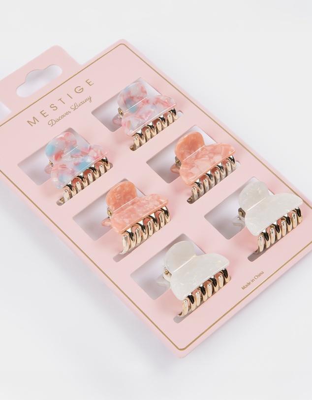 Mestige - Sunsets and Dreams Mini Acetate Claw Hair Clip - 6 Pack