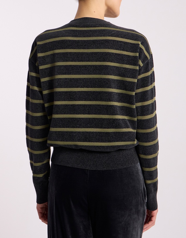 David Lawrence - Kasey Velvet Stripe Knit Jumper