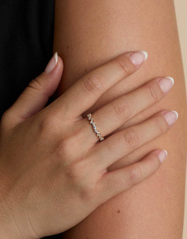 Astrid & Miyu - Crystal 18ct Gold Plated Ring