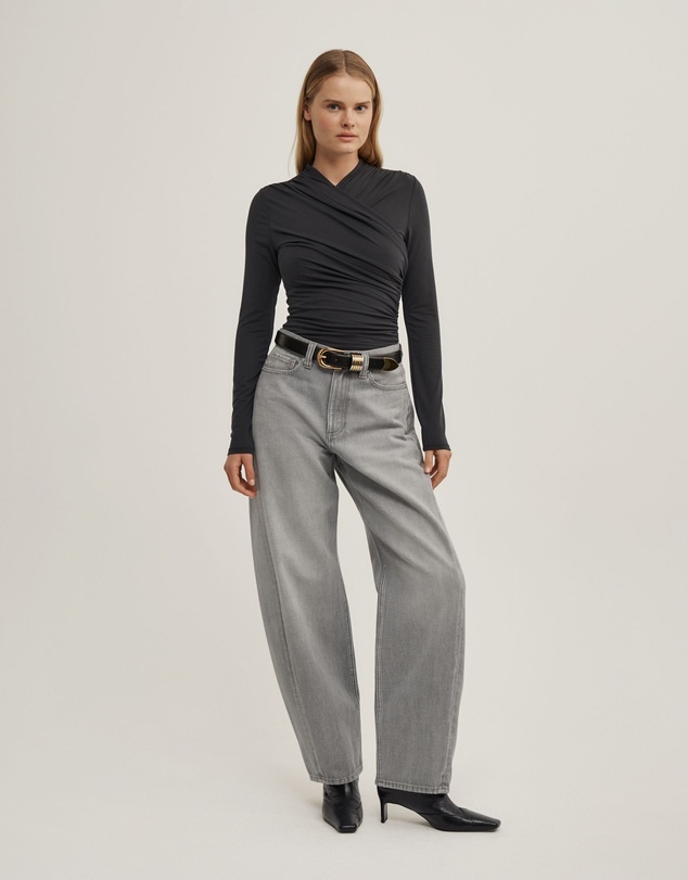 Witchery - Wrap Long Sleeve Jersey Top