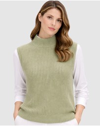 Honey and Beau - Ladies Mock Neck Knitted Vest