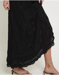Subtitled - Amore Asymmetrical Textured Maxi Skirt