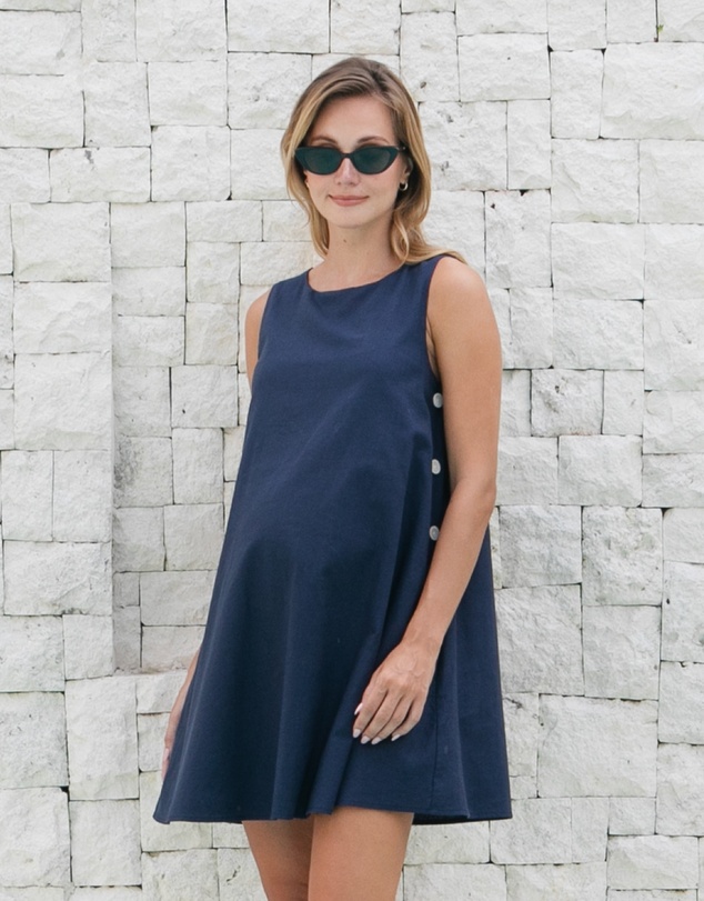Soon Maternity - Maeve Linen Feeding Dress