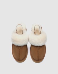 EVERAU - Australian Shepherd Ugg Waffle Platform Cow Suede Upper House Shoes