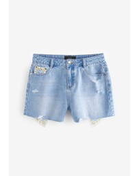 NEXT - Crochet Insert Denim Shorts