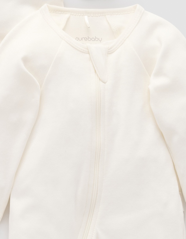 Purebaby - 2 Pack Zip Growsuit -Kids-Babies