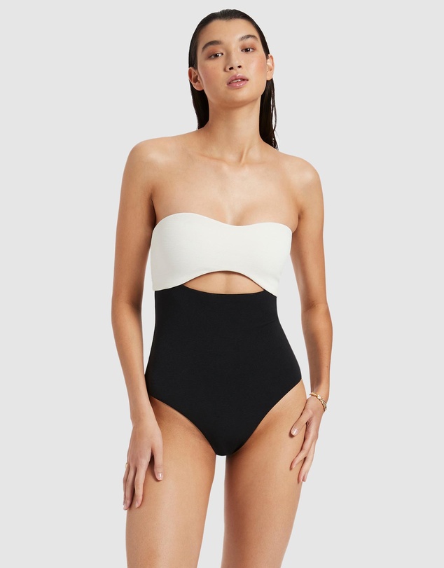 JETS - Versa Rib Cut Out Bandeau One-Piece