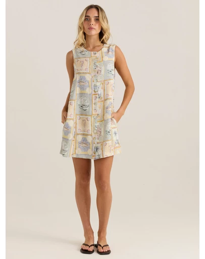 Sass - Reo Button Shift Dress