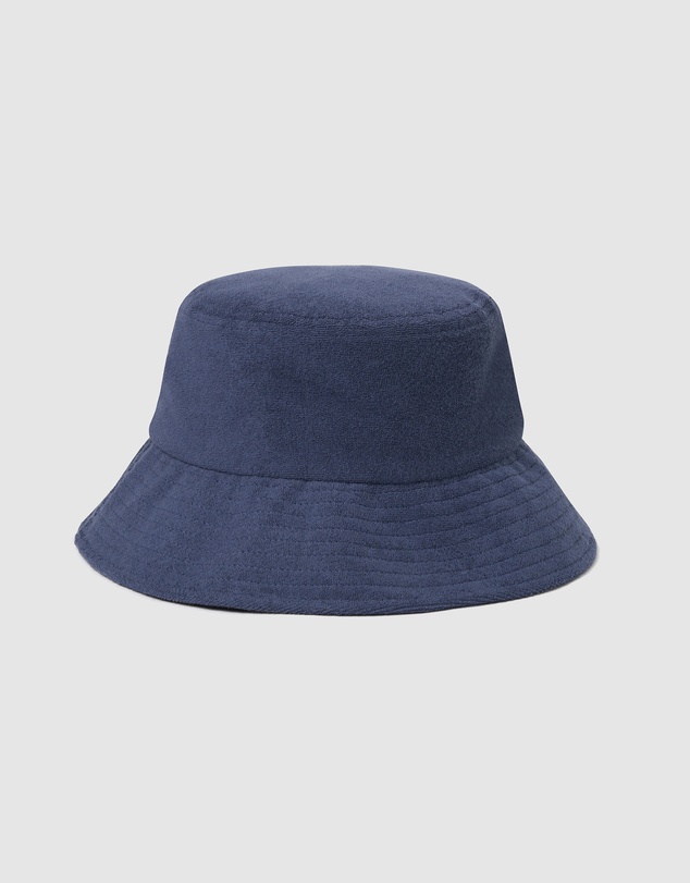 Vacay Swimwear - Terry Bucket Hat Navy