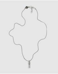 Diesel - Single Pendant Silver-Tone Necklace DX1116040