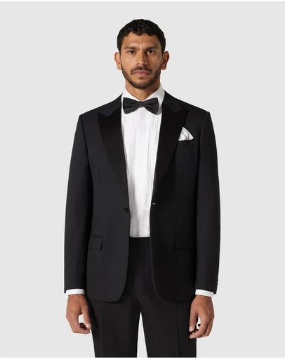 Politix - Slim Fit Premium Wool Silk Tuxedo Jacket