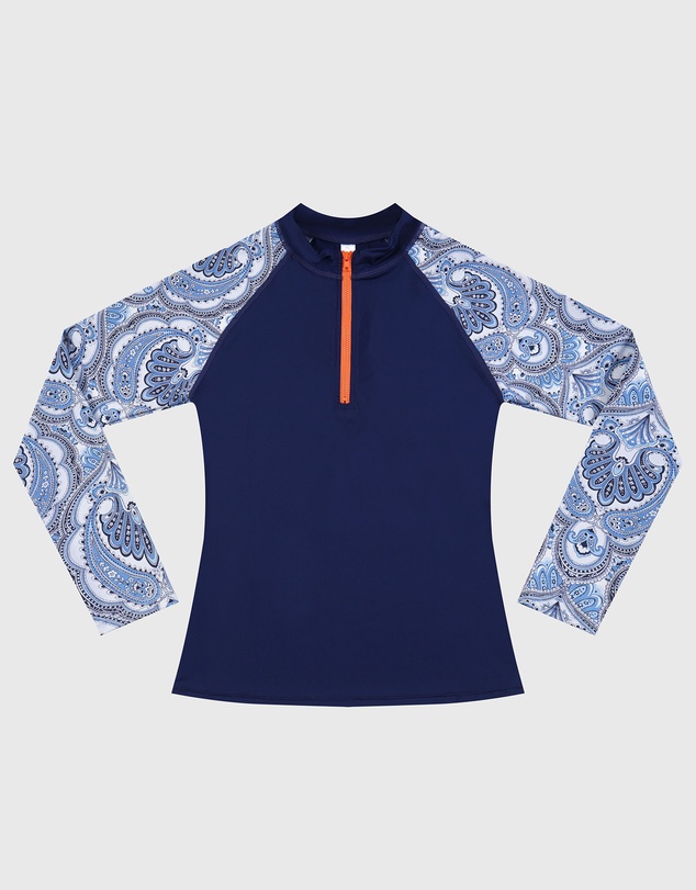 Aqua Blu Kids - Baroque Long Sleeve Rash Vest - Teens