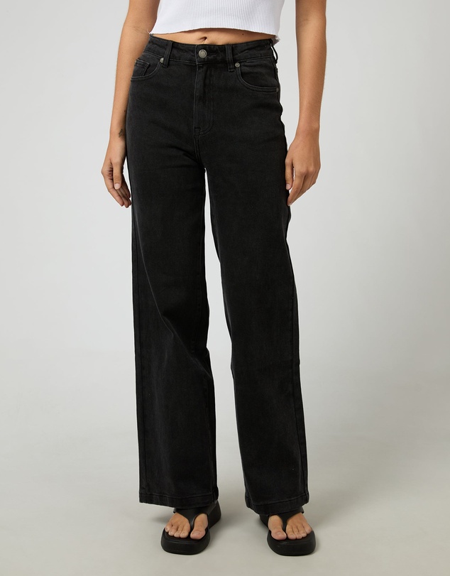 All About Eve - Jacqui Wide Leg Washed Black