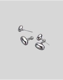 KAJA Clothing - Circle and Peans Earrings 2pc