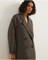 Atmos&Here - Adley Check Wool Blend Coat