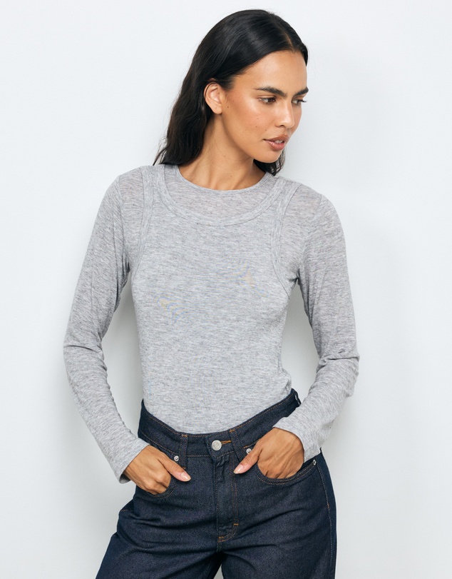 AERE - Tara Layered Jersey Top