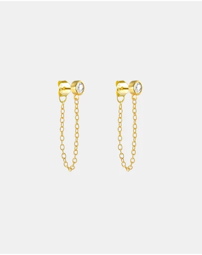 Pastiche - Gold Amber Earrings