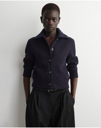 COS - Ribbed-Collar Boiled Merino Wool Jacket