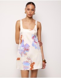 AERE - Allegra Structured Satin Mini Dress
