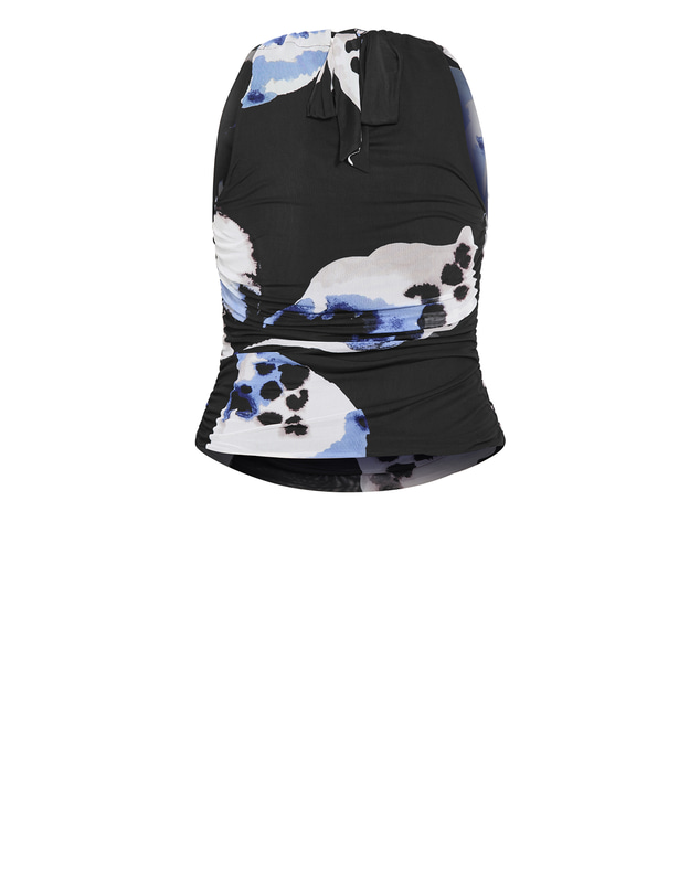 City Chic - Plus size Anna Bloom Print Cowl Neck Top