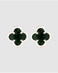 Kuzzoi - ICONIC EXCLUSIVE - Earrings Male Stud Cloverleaf 925 Sterling Silver