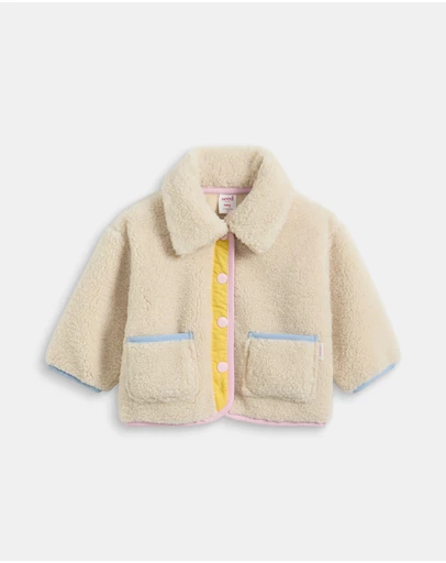 Seed Heritage - Contrast Teddy Jacket