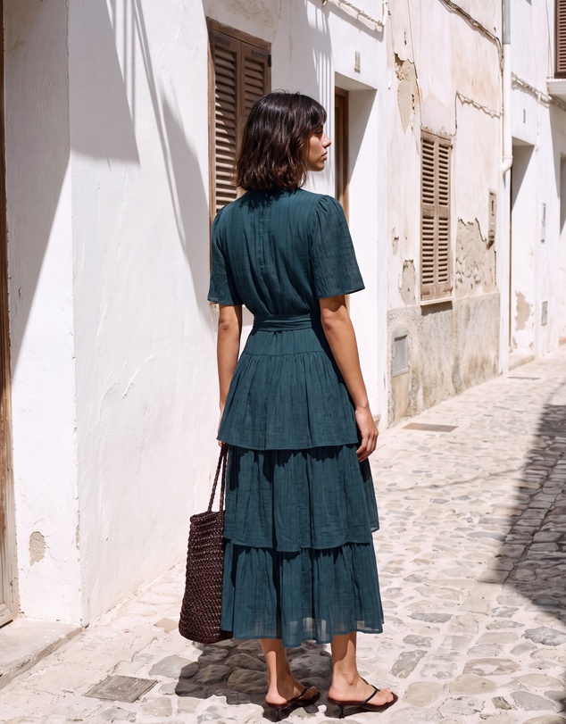 The Fated - Mali Tiered Midi Dress