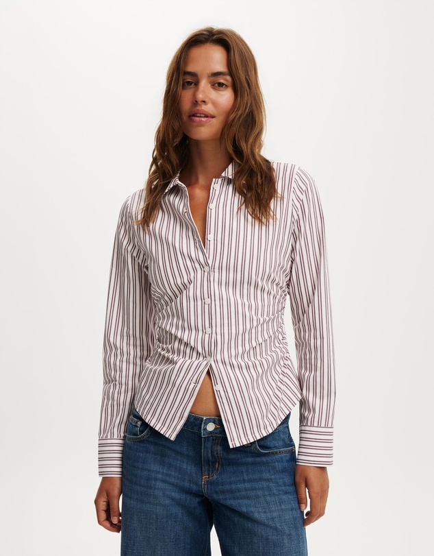Cotton On - Peyton Gathered Long Sleeve Shirt
