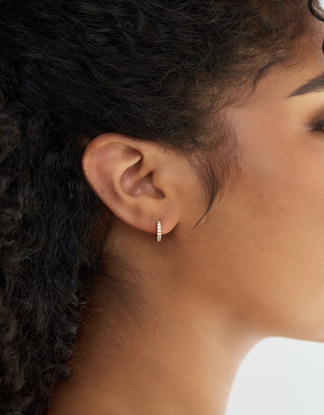 EL&RO Jewellery - April Diamond Birthstone Huggies