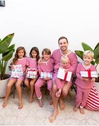 Sant And Abel - Kids Red Stripe Jersey Short PJ Set
