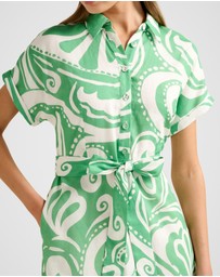 Forever New - Hilary Belted Linen Midi Dress